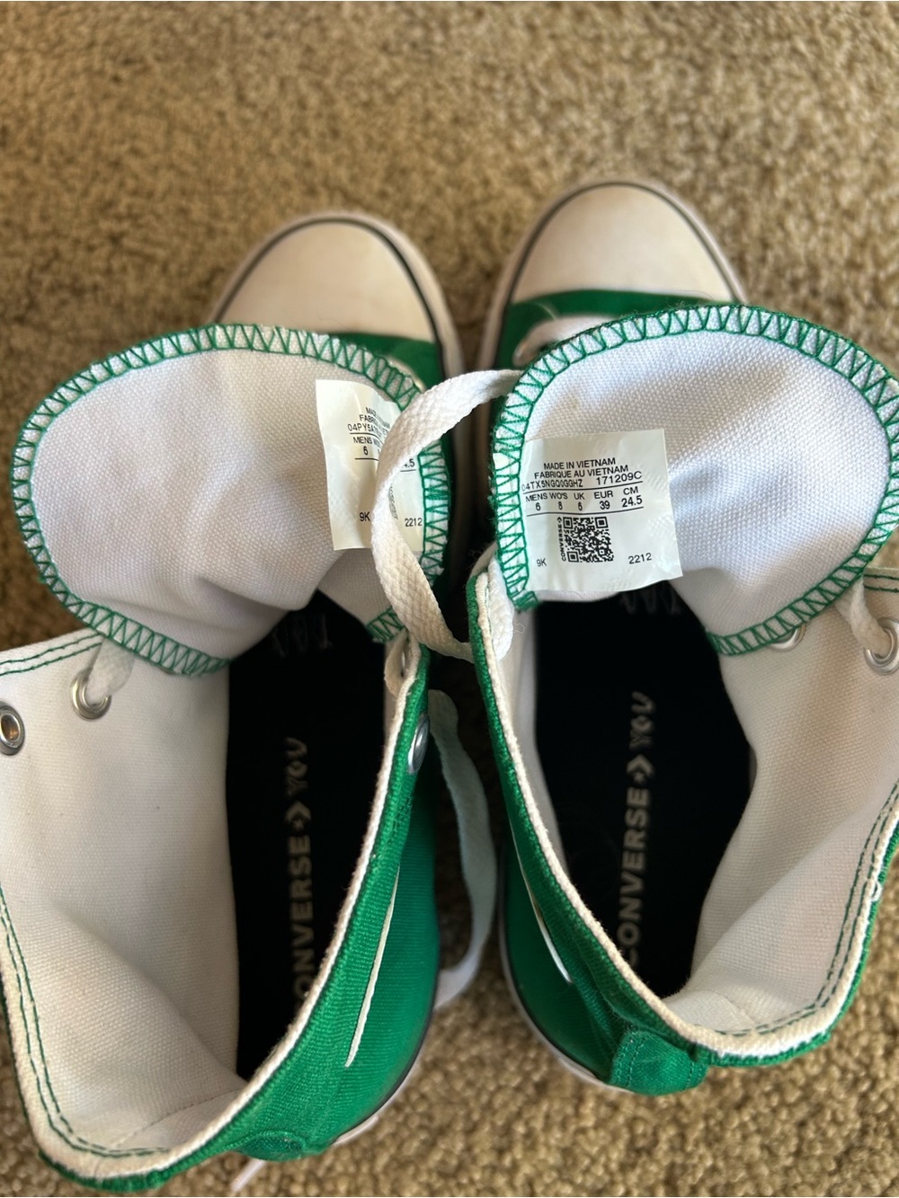 Converse Chuck Taylor All Star Lift Platform High Top Green Sneakers Women’s 8 - Picture 7 of 7